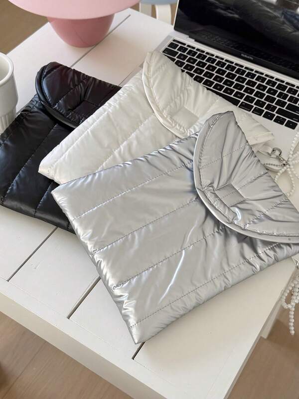 Soft Fabric Slouchy Hook And Loop 16" And 11" Solid Color Minimalist Shock-Absorbing Dustproof Tablet Sleeve Laptop Sleeve Protective Case With Bow Decor, Suitable For Home, Travel, And Outdoor Use