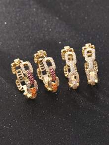 1 Paar bunte Creolen Ohrringe für Frauen, hochwertiges glamouröses Design mit Zirkonia Pavé, ideal für den täglichen Gebrauch & als Geschenk für die Freundin, geeignet für Halloween, Weihnachten, Saudi-Nationalfeiertag