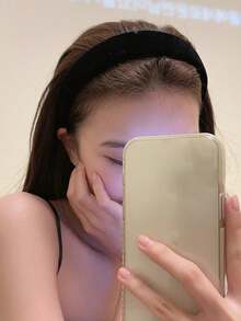 1 قطعة شريط شعر أنيق وعملي وأنيق باللون الأحمر الداكن للنساء، مناسب للارتداء اليومي، إكسسوارات شريط الشعر، حلقة الشعر، للمنزل، وشريط العناية بالبشرة