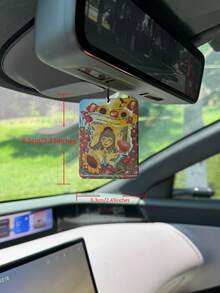 草莓La Chica Fresita空气清新剂，草莓、薰衣草和英国梨的香味，天然空气净化汽车悬挂式香薰片，汽车空气清新剂，香薰放松片，无酒精，耐阳光照射，豪华香氛系列，后视镜悬挂式香薰片，除臭剂，持久留香，男女通用，汽车和衣柜用天然香味空气净化器，五星级酒店级香氛，豪华香氛 - 小蒼蘭與英國梨香水味持續90天100%精油 - 查看 3