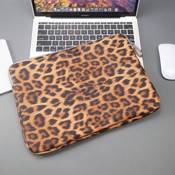 1 PC Leopard Leather Laptop Inner Bag 13/14/15/16 Inch For Mcabook Bag Computer Bag Protective Cover Laptop Case Computer Bag