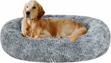 Oval Calming Donut Cuddler Dog Bed, Shag Faux Fur Washable Round Pillow Pet Bed For Small Medium Dogs (XXL(43"X34"X8"), Light Brown), Popular In 2025 - 灰色 - 查看 12