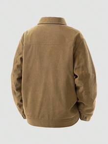 Men's Sherpa Collar Jacket, Corduroy Padded Coat, Thickened Work Wear, Autumn/Winter