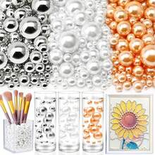100g Relleno de perlas flotantes artificiales, para decoración de jarrones, decoración de velas flotantes, decoración del centro del hogar, soporte para brochas de maquillaje, adecuado para bodas DIY, cumpleaños, fiestas temáticas, decoración de Halloween y decoración central navideña, 10mm, 16mm, 20mm (incluye perlas de agua)