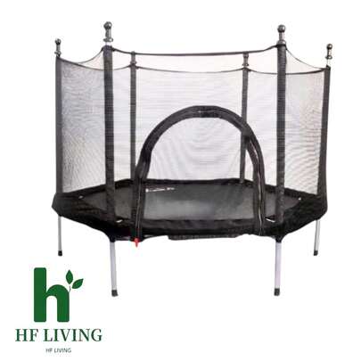 Trampolín Brincolin para Niños, Niñas, Red , Resortes Reforzados, Barras Acolchadas, Trampolín Infantil  y Resistente para Uso Interiores y Exteriores, 1.40 Metros