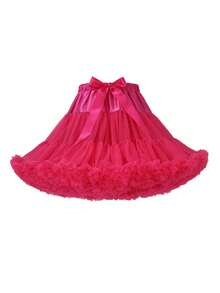 1 件女式多色洛丽塔衬裙，蓬松蕾丝棉花糖云朵设计半身裙，柔软薄纱带蝴蝶结，适合婚礼、派对、角色扮演、舞蹈表演 - 多色 - 查看 21