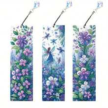 3pcs Diamond Painting Bookmarks With Peacock, Horse, Puppy, Fairy, Coffee Cup Patterns, Beverage Cup Patterns, Crystal Pendant Bookmarks, 5D Diamond Painting, Suitable For Beginners, Christmas Holiday Handmade Gift - Multicolor - View 19