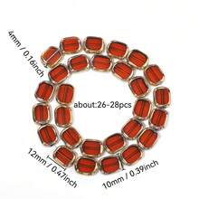 10x12mm Rectangle Glass Beads 1strand For Bracelet Necklace Beading Strung Accessories