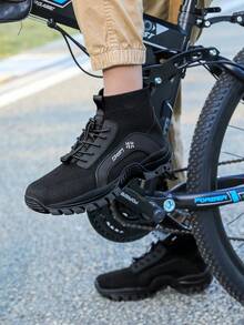 Outdoor Hiking Shoes, Wear-Resistant, Breathable High Top Hiking Boots, Men's And Women's Lightweight Off-Road Hunting Riding Shoes, Woven Work Boots, Motorcycle Shoes - Black - View 10