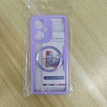 Hadaasi 1个紫色磁吸保护壳，内置屏幕保护膜，[兼容无线充电] 360°全方位防震手机壳 [亲肤材质，防滑设计] 防刮手机壳，兼容 17 Pro/17 Pro Max/Apple Air/17和Galaxy S25 Ultra - 紫色 - 查看 58