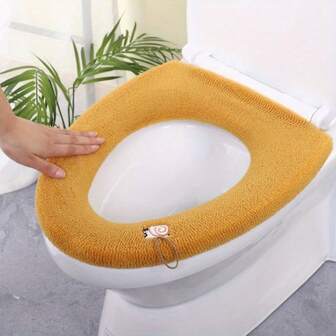 Cute Warm Multi Color Washable Toilet Seat Covers, Universally Fit, Warm In All Seasons, Thickened For Comfort In Winter, Removable Cover, Easy To Carry, Hand Wash Only, Suitable For Home And Dorm Bathroom Decor Fall Decor,Unique Bathroom Comfort Experience, Toilet Decoration Bathroom Decor Fall Decor
