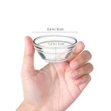6pcs Glass Pudding Bowls Jelly Cups Small Clear Glass Bowls Dessert Containers Kitchen Mini Prep Bowls Glass Prep Bowls
