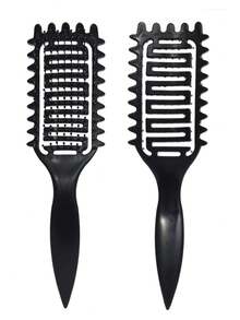 Curly Styling Comb, Pointed Tail Hair Comb, Fluffy Dry Wet Dual-Use, Anti-Static Scalp Massage Comb, Hollow Hair Styling - Multicolor - View 15