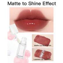 Etnwild 透明唇油，可分层唇膏，唇彩，保湿润唇膏，闪亮 - 琉璃晨光 - 查看 7