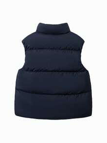 Balabala 男童羽绒背心，2025年冬季商场版，防水保暖户外夹克 - 深藍 - 查看 5