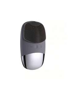 3-Color Optional 3-In-1 Electric Cleaning Brush, USB Charging Silicone Massage, Blackhead And Keratin Removal Home Beauty Device - 灰色 - 查看 8