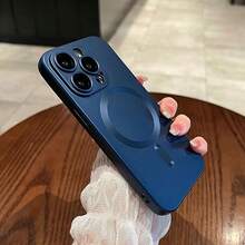 Metal Finish Soft Phone Case Compatible With Iphone 17 17 Air 17 Pro 17 Pro Max, Featuring Scratch-Resistant, Shock-Absorbing Full Camera Protection In An Ultra-Thin Design, Compatible With Iphone 13 11 16 Pro Max 15 14 12 16e - Navy Blue - View 10