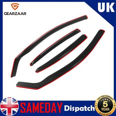 GEARZAAR Rain Sun Wind Deflectors Fit For Skoda Octavia LII MK3 5-Doors 2013-2019 & Clip