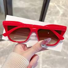 Gafas de mujer con montura de ojo de gato, bloque de color y estampado de leopardo, adecuadas para uso diario y fiestas de moda - Marco negro, marrón - Ver 9