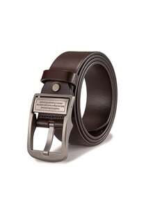 Cinturón de cuero con hebilla de pasador para hombres, cinturón de cintura retro con hebilla de aleación giratoria, cinturón de pantalones casual clásico de moda, mejor regalo de Navidad para novio o papá