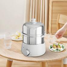 CACHOO Electric Egg Cooker With Timer For Kitchen|14 Egg Capacity Indoor Electric Steamer|Make Hard/Soft Boiled, Poached, Scrambled Eggs & Omelets|Auto Shut-Off & Buzzer Alarm, Easy Clean, 304 Stainless Steel - US A Type Plug(110-127V) - View 8