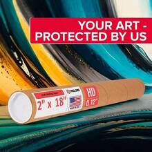 2x 48 Reinforced Kraft Paper Mailing Tube, Pack Of 1 Tube With 2 Caps U2013 Secure Approved Poster Tube U2013 Cardboard Tube And Storing Of Posters, Prints, Artwork, Or Documents - 2" X 18" + 2X Heavy-duty + Pack Of 1 - View 10