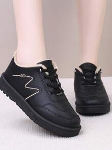 女士冬季保暖内衬休闲防水防滑妈妈靴