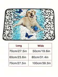 1 pieza Almohadilla para mascotas con estampado de leopardo y mariposa, lavable y reutilizable, almohadilla de entrenamiento para mascotas, para todo el año, fácil de limpiar, protector de muebles, funda de sofá, versátil para viajes