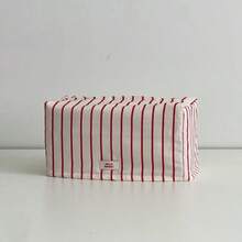 Nueva caja de pañuelos de estilo coreano simple y multicolor, diseño a rayas para sala de estar, exterior, cocina, cubierta de papel de pañuelos, bolsa de almacenamiento de tela - Caja de pañuelos - Ver 18