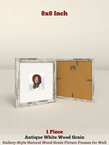 XXBANZHUAN 复古做旧经典风格画廊风格相框 | 12x16/8x10/8x8/5x7 英寸 | 升级弹簧夹 | 6 种天然木纹图案（浅灰色/深灰色/红棕色/黑色/浅木色/风化白色）| 非常适合客厅/卧室/书房/办公室装饰