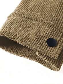 Men's Sherpa Collar Jacket, Corduroy Padded Coat, Thickened Work Wear, Autumn/Winter