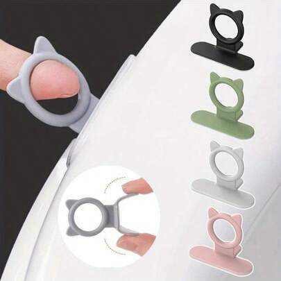 5 stuks [inclusief 3M-lijm] Gebruiksvriendelijke siliconen toiletbrilliftgreep, aanraakvrije deksellifter, zelfklevende badkameraccessoire, gemakkelijk vast te pakken vlekopener - geen elektriciteit nodig