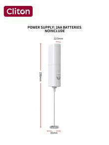 CLITON 1pc, Requires 2 AA Batteries, Powerful Electric Milk Frother, Mini Milk Frother, Battery Powered (Batteries Not Included), Drink Mixer, Handheld Electric Milk Frother, Can Produce Rich And Creamy Milk Foam, Suitable For Matcha, Latte, Cappuccino, Hot Chocolate, Coffee And Other Beverages. - Multicolor - View 12
