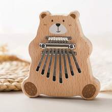 1pc Wooden Bear Squeeze Toy, Cute Children's Finger Puzzle Toy, Parent-Child Game, Christmas/Birthday Gift - Multicolor - View 4