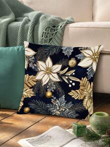 1pc Christmas Floral Table Runner, Christmas Decor Table Runner, Christmas Linen-Like Table Runner, Table Runner, Table Runner, 1pc Table Runner, 4pcs Placemats, 1pc Pillow Cover, 3 Products Available, Seasonal Home Decor Indoor & Outdoor Party Supplies, Winter Home Decor, Christmas Decoration, Christmas Room Decor, Christmas Party Decoration