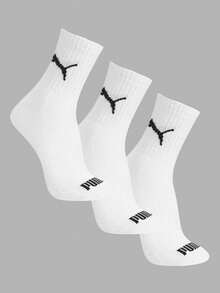 Kit 3 Pairs Of Pum@ Sport Cotton Men's Mid-Calf Socks - 白色 - 查看 1
