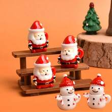 Mini Christmas Santa Claus, Snowman, Tea Cup DIY Miniature Christmas Water Cup Christmas Decorations For Live Streaming Scenes, Winter - Multicolor - View 5
