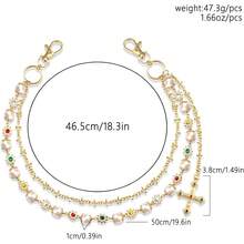 Pants Chain Christian Gifts Cross Keychain Funny Bag Charms Wallet Purse Charms Fashion Layered Pants Pocket Chain - 金子 - 查看 2