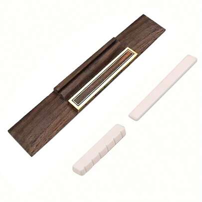 Guitar Bridge Saddle, Bone Guitar Saddle And Nut Tone Rosewood Bridge Replacement Instrument Accessories For String Classical Guitar Classical Guitar Bridge Classical Guitar Bridge(Random Color)