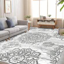 Pauwer Hallway Runner Rug Washable Rugs Runner Non Skid Carpet Runner Boho Farmhouse Vintage Throw Area Rugs Floor For Kitchen Laundry Room Entryway Bedroom Bathroom - 灰色 - 查看 8