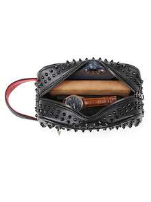 Bolso de mano con tachuelas estilo punk rock Y2K, embrague de muñeca, bolsa de muñeca unisex para viajes, regalos de Navidad, San Valentín, Halloween, Día del Padre