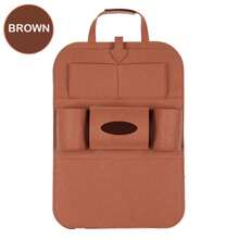 1 paquete LDQ Organizador de asiento de coche de fieltro - Organizador de almacenamiento de fieltro montado en el respaldo para artículos esenciales dentro del coche, organización del asiento trasero, accesorios de viaje, juguetes de niños, cables, bocadillos y artículos pequeños - Organizador del interior del coche de fácil instalación y ahorro de espacio, perfecto para coches familiares, SUV y viajes diarios; Diseño de múltiples bolsillos mantiene botellas, cables, cosméticos, bolígrafos - Multicolor - Ver 14