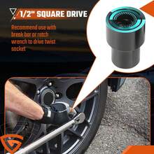 1/2" Locking Wheel Nut Remover Stud Bolt Impact Twist Socket Extractor Tool Set - Default - View 4