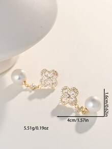 18K Gold Plated Elegant & Cute Copper Earrings, Suitable For Daily Wear And Gatherings - Gold - View 5