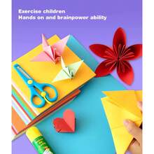 100pcs Colorful Children's Craft Paper Set, 10 Different Random Colors, Suitable For Origami, Crafts, Office Supplies, Scrapbooking, Sewing, Notes, Gift Making, Paper Art Tools, Valentine's Day, Back To School Gifts, Holiday Gifts - Multicolor - View 5