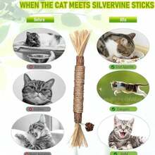 6支装猫薄荷棒，猫薄荷棒，猫用咀嚼棒，猫玩具，猫用牙齿护理玩具，磨牙用猫薄荷棒 - 彩色 - 查看 14