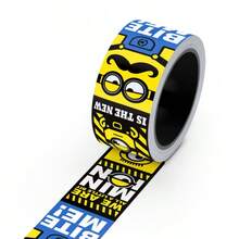 5m/Rollo Cinta adhesiva impermeable de PVC con diseños de dibujos animados lindos, rollo de pegatinas decorativas de advertencia al por mayor
