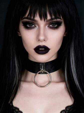 1PC Goth Black Choker Collar For Women Punk Gothic Chokers Halloween Cosplay Jewelry Costume Accessory
