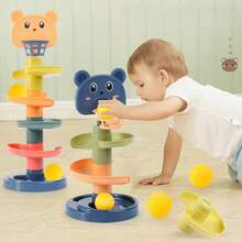 [Đồ chơi cảm giác Montessori] Bóng lăn cho bé, Đồ chơi thông minh giáo dục sớm 0-36 tháng, Bộ bóng trượt đẩy kéo, Đồ chơi giáo dục rèn luyện cảm giác cho trẻ em, Trò chơi tương tác giữa cha mẹ và con cái - Nhiều màu - Xem 3