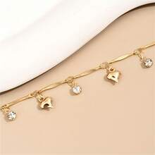 BMOR 1 Piece Exquisite Leaf Colorful Shiny Decor Long Chain Earrings Nose Ring Alloy Jewelry Creative Female Gift